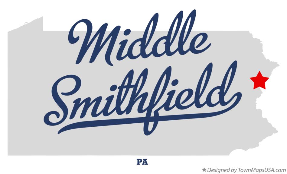 Map of Middle Smithfield Pennsylvania PA