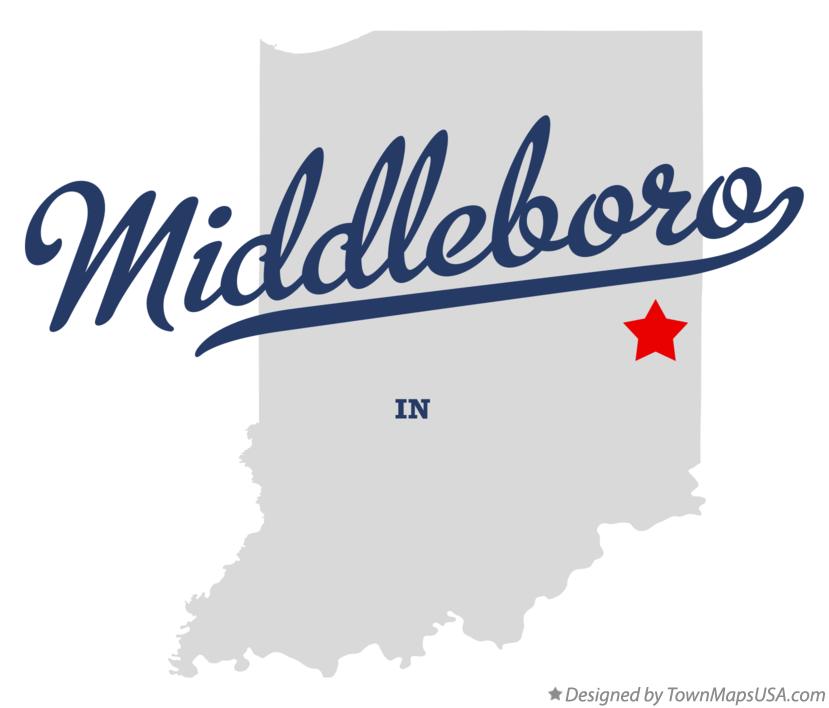 Map of Middleboro Indiana IN