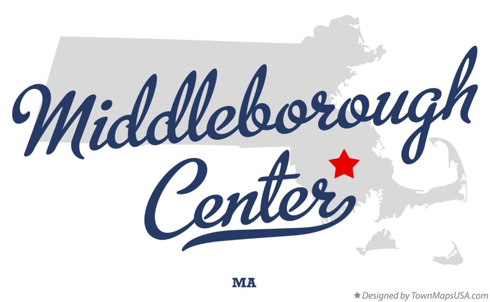 Map of Middleborough Center Massachusetts MA
