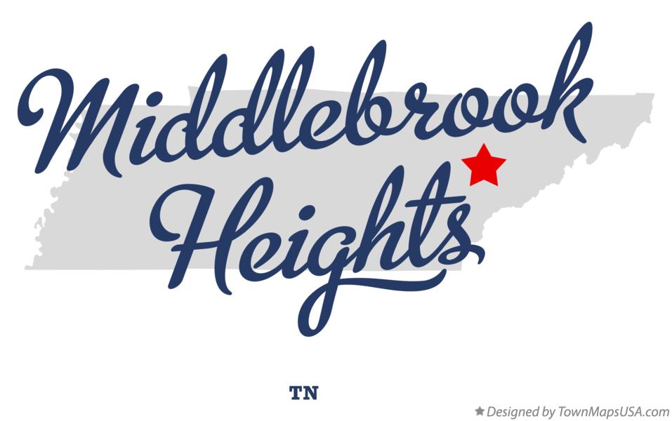 Map of Middlebrook Heights Tennessee TN