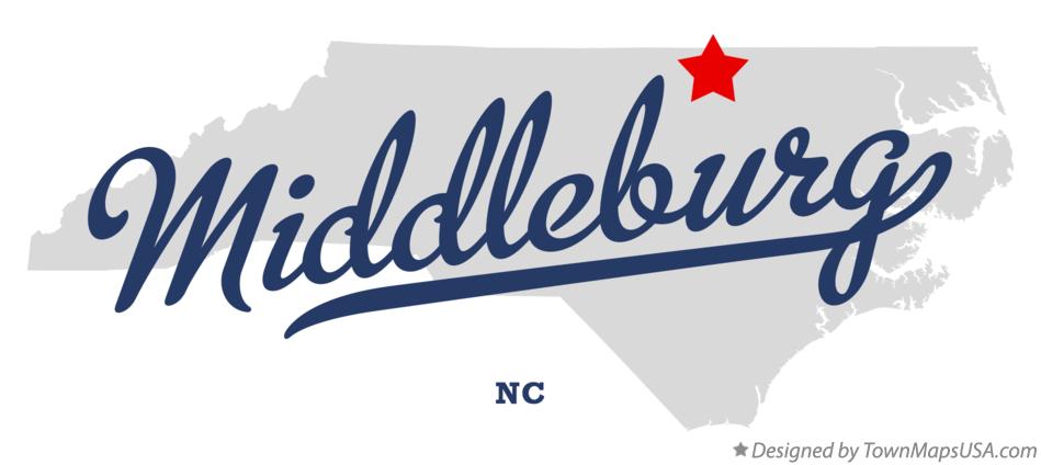 Map of Middleburg North Carolina NC
