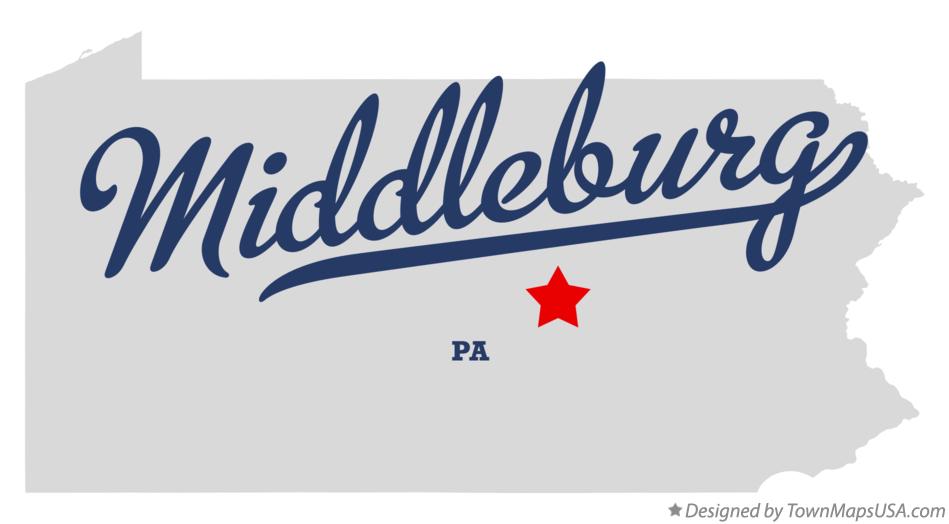 Map of Middleburg Pennsylvania PA