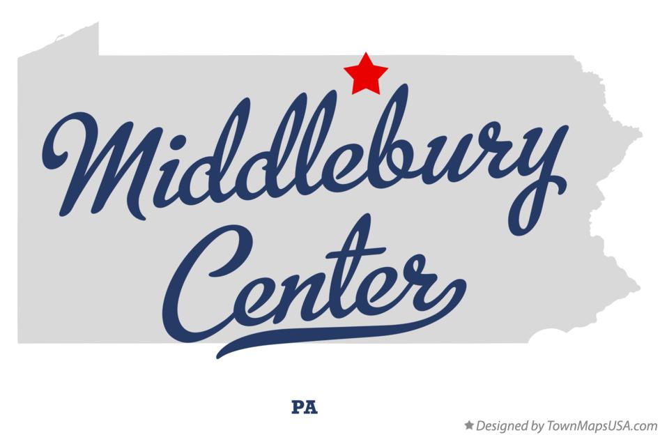 Map of Middlebury Center Pennsylvania PA