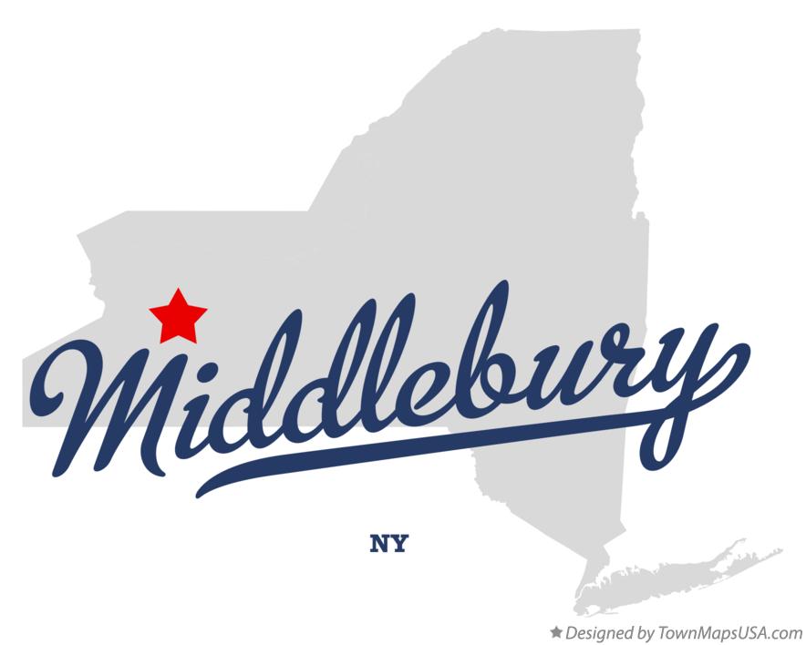 Map of Middlebury New York NY