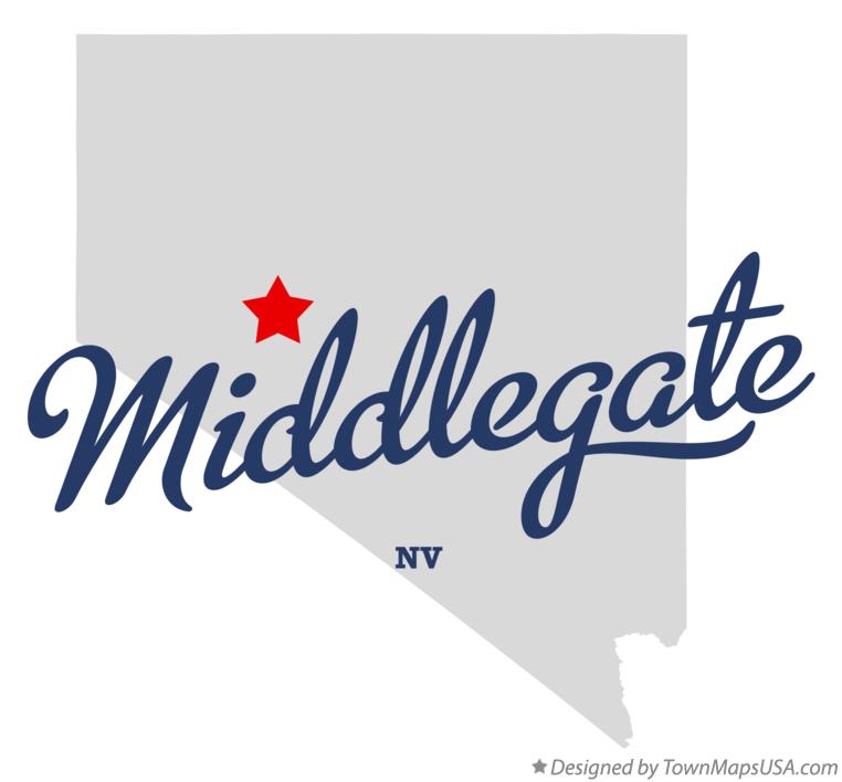 Map of Middlegate Nevada NV