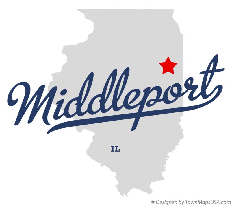 Map of Middleport Illinois IL
