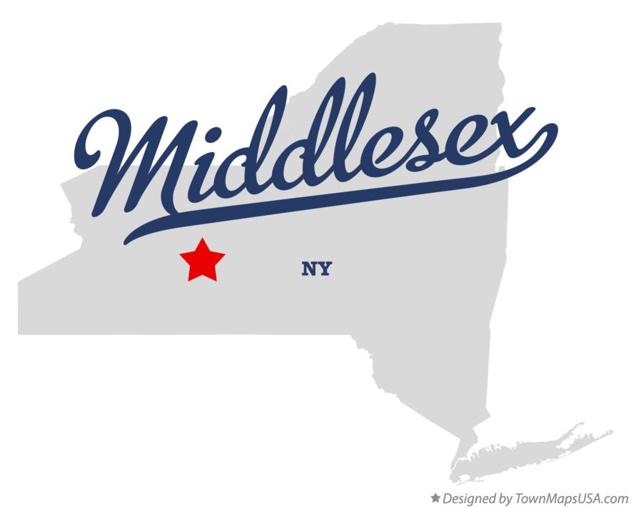 Map of Middlesex New York NY