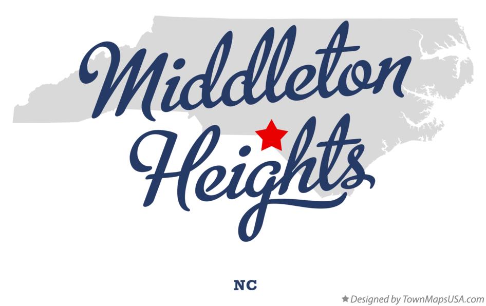 Map of Middleton Heights North Carolina NC