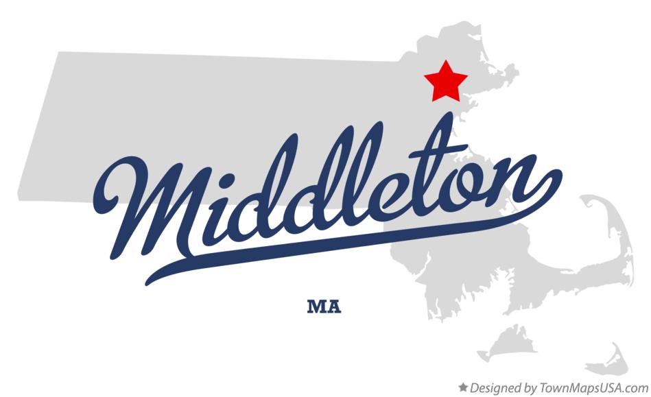 Map of Middleton Massachusetts MA