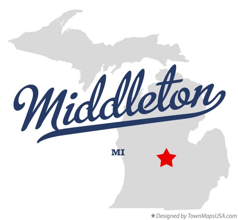 Map of Middleton Michigan MI