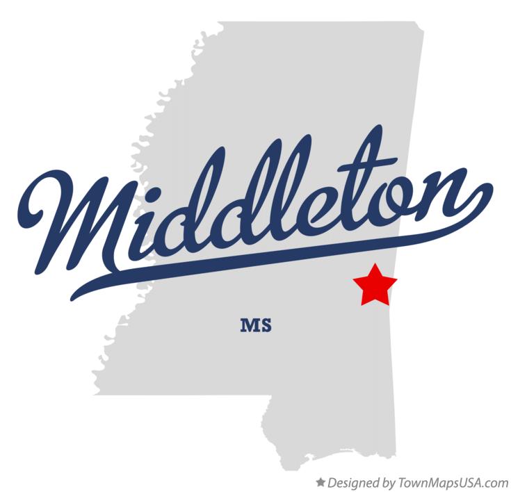 Map of Middleton Mississippi MS