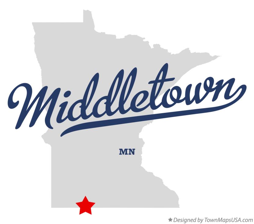 Map of Middletown Minnesota MN