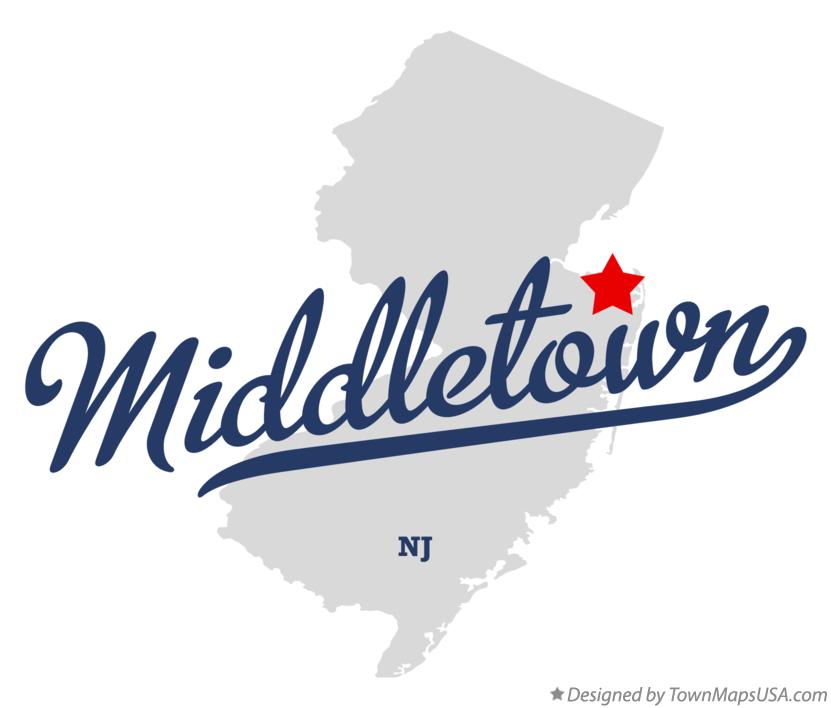 Map of Middletown New Jersey NJ