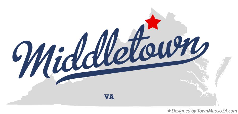 Map of Middletown Virginia VA