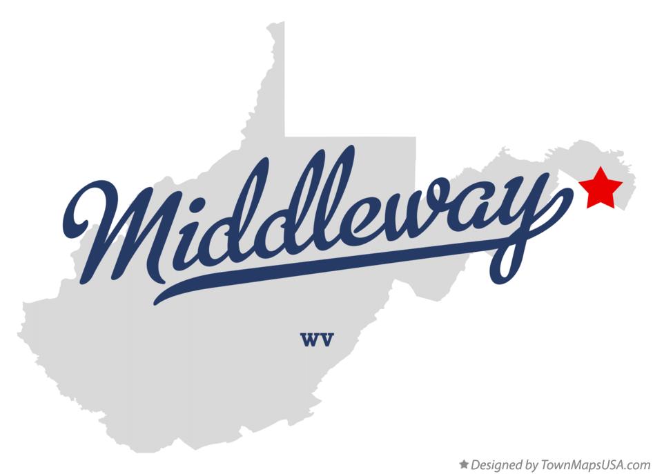 Map of Middleway West Virginia WV