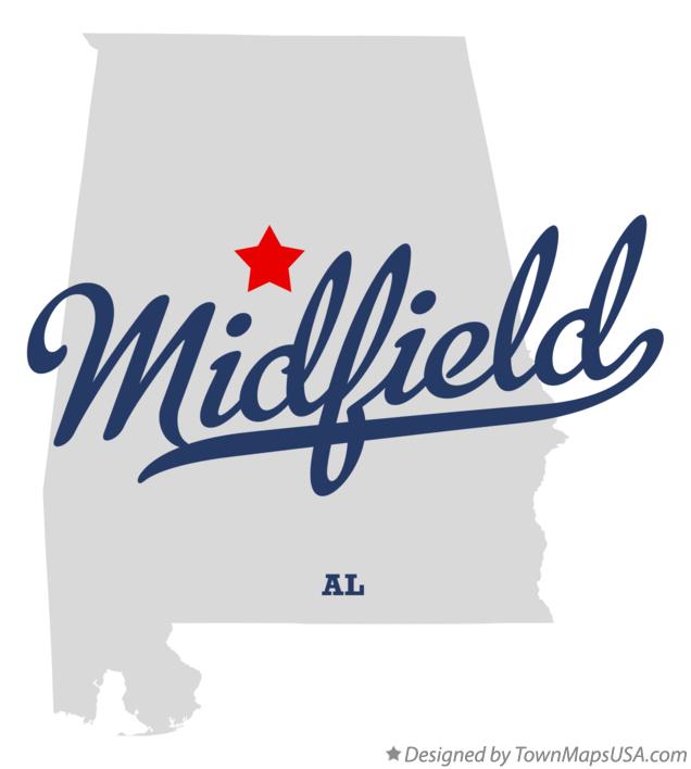 Map of Midfield Alabama AL