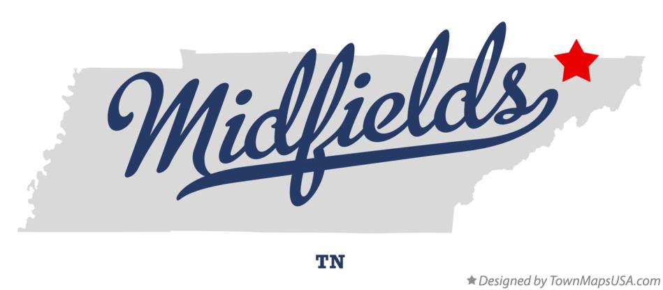 Map of Midfields Tennessee TN