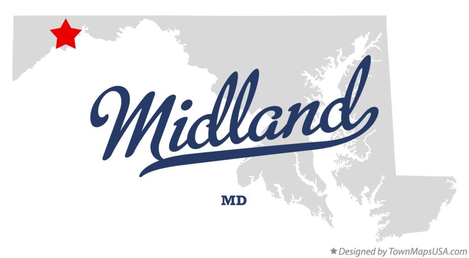 Map of Midland Maryland MD