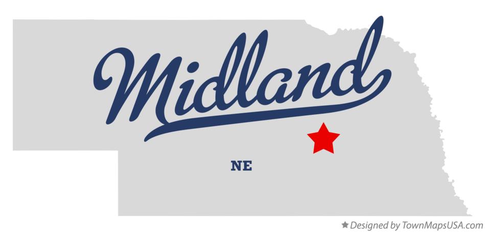 Map of Midland Nebraska NE