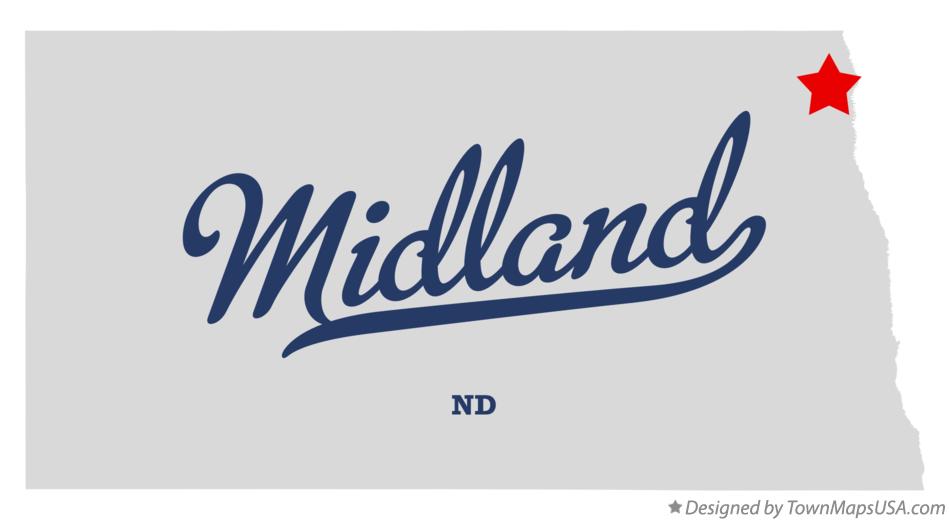 Map of Midland North Dakota ND