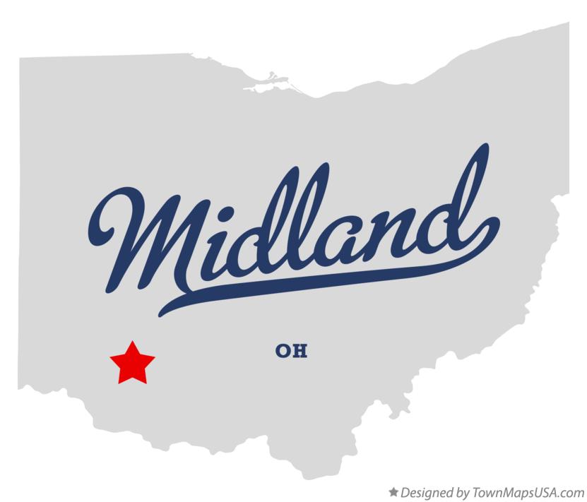 Map of Midland Ohio OH