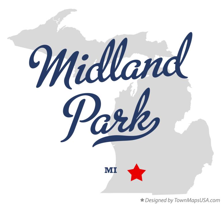 Map of Midland Park Michigan MI