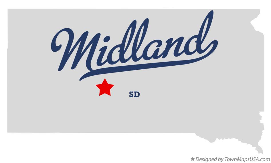 Map of Midland South Dakota SD