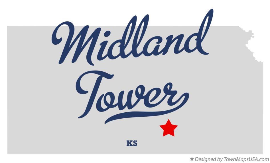 Map of Midland Tower Kansas KS