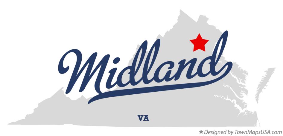 Map of Midland Virginia VA