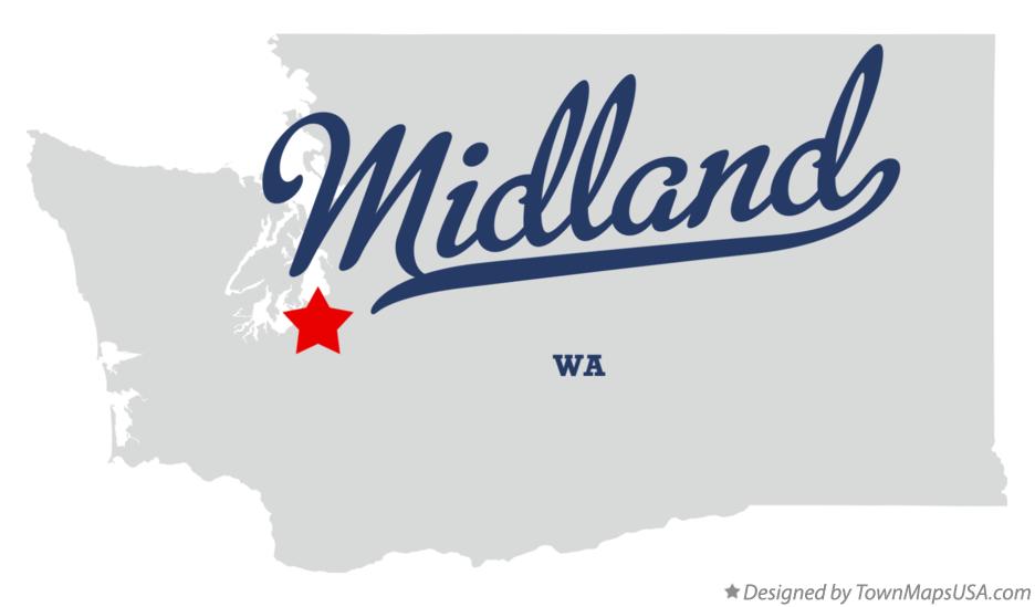 Map of Midland Washington WA