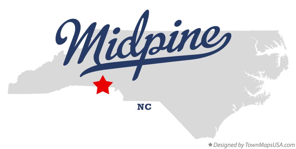 Map of Midpine North Carolina NC