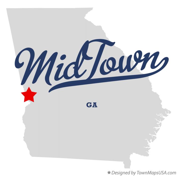 Map of MidTown Georgia GA