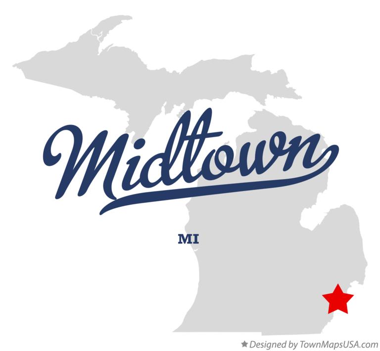 Map of Midtown Michigan MI