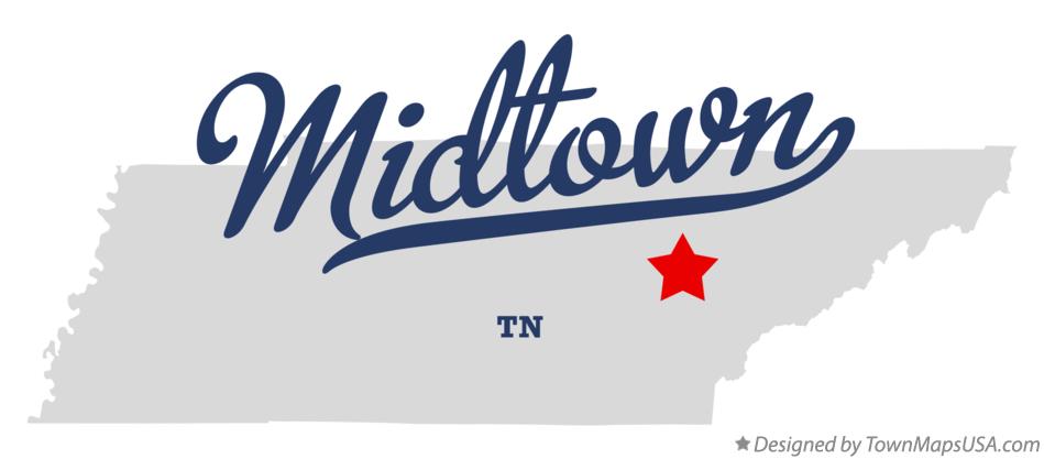 Map of Midtown Tennessee TN