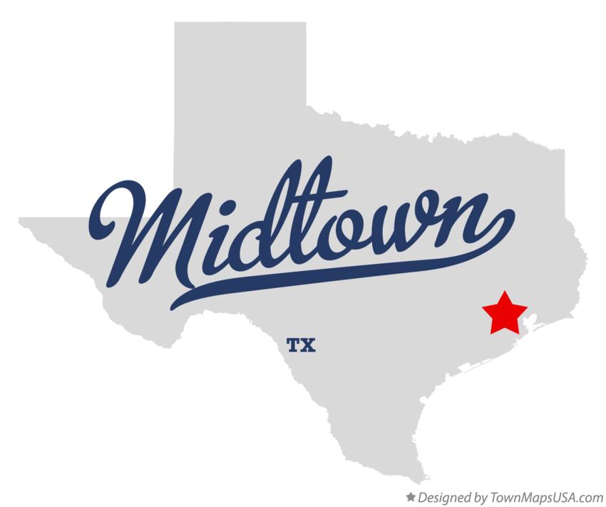 Map of Midtown Texas TX