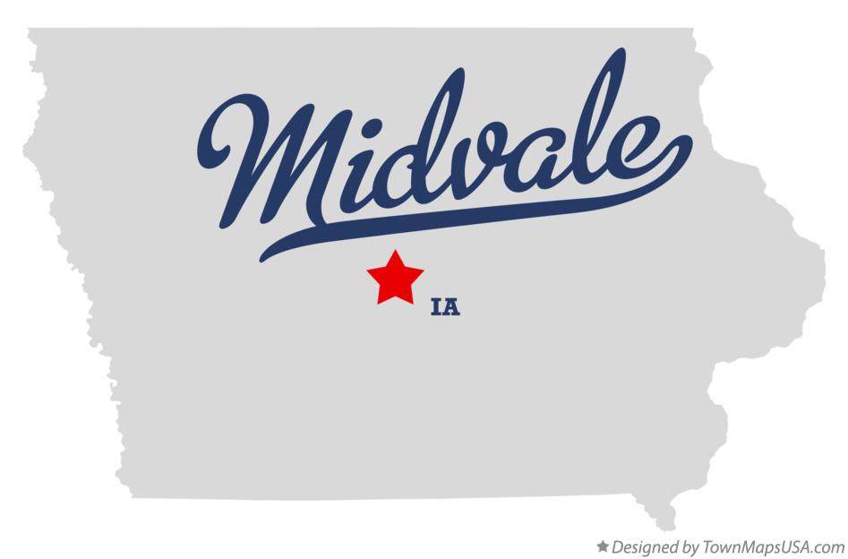 Map of Midvale Iowa IA