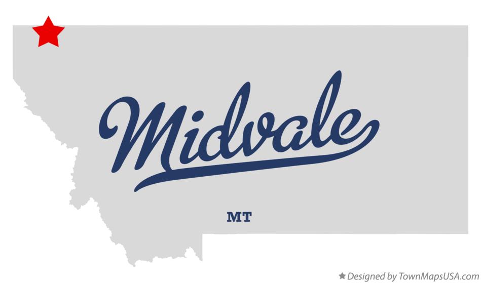 Map of Midvale Montana MT