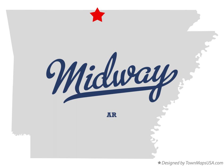 Map of Midway Arkansas AR