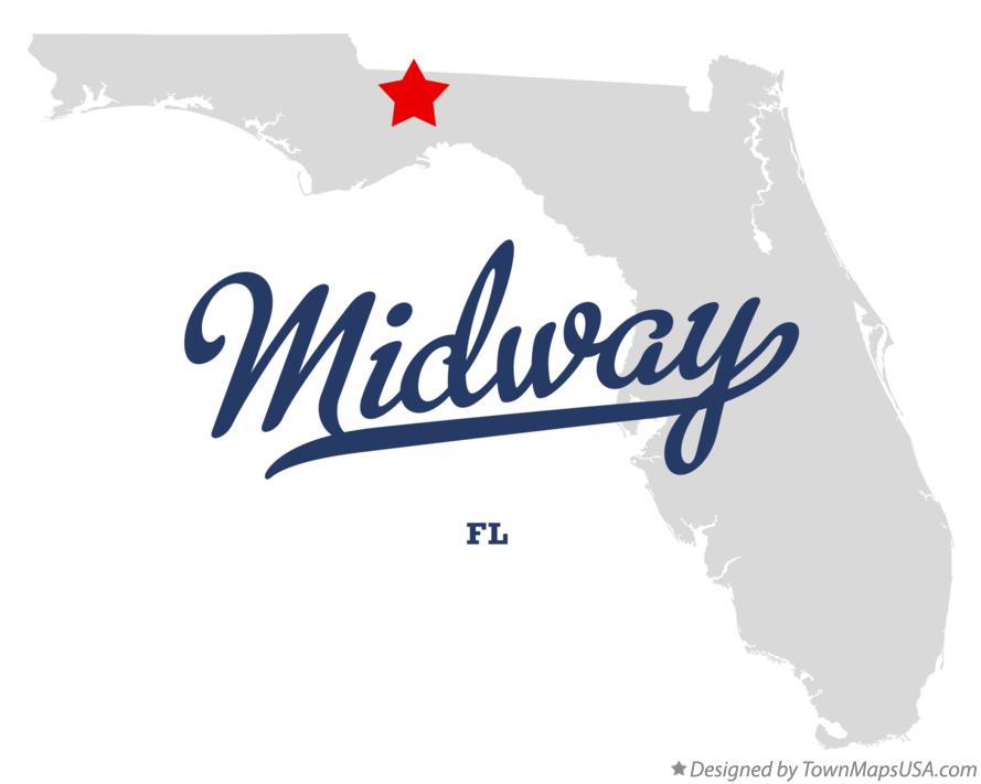 Map of Midway Florida FL