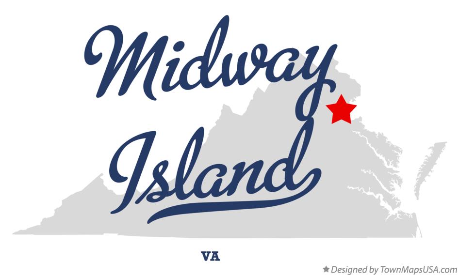 Map of Midway Island Virginia VA