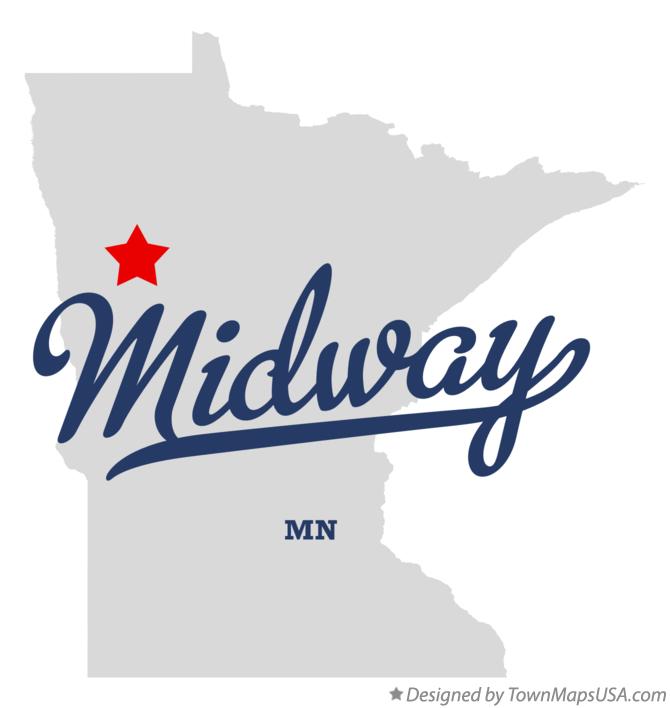 Map of Midway Minnesota MN