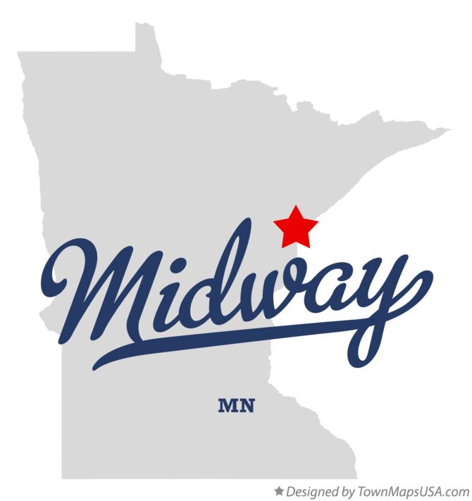 Map of Midway Minnesota MN