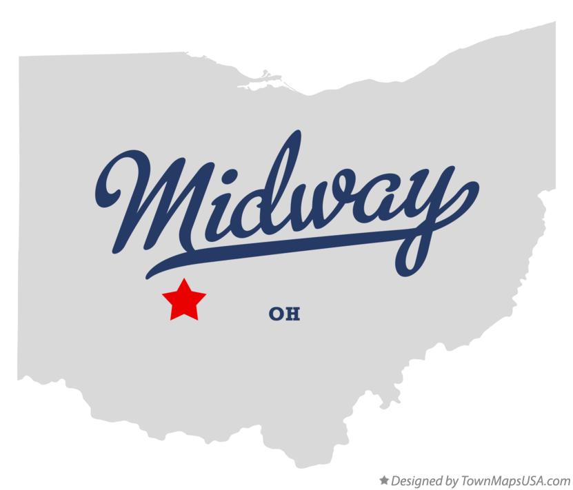 Map of Midway Ohio OH