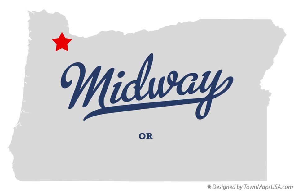 Map of Midway Oregon OR