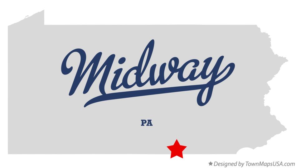 Map of Midway Pennsylvania PA