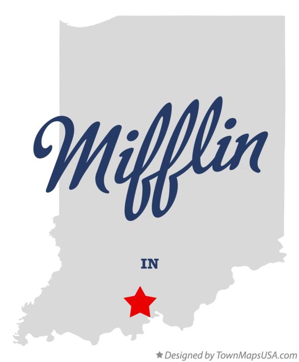 Map of Mifflin Indiana IN