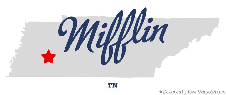 Map of Mifflin Tennessee TN
