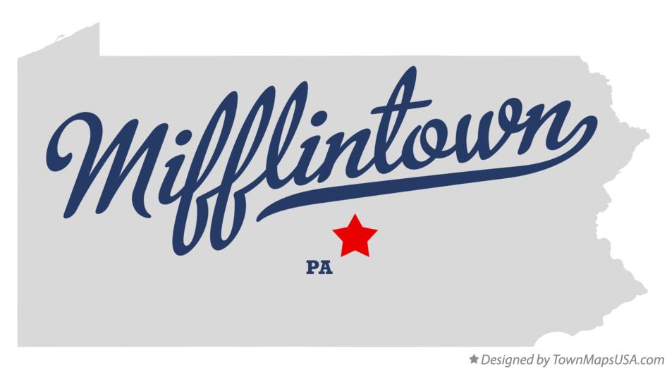 Map of Mifflintown Pennsylvania PA