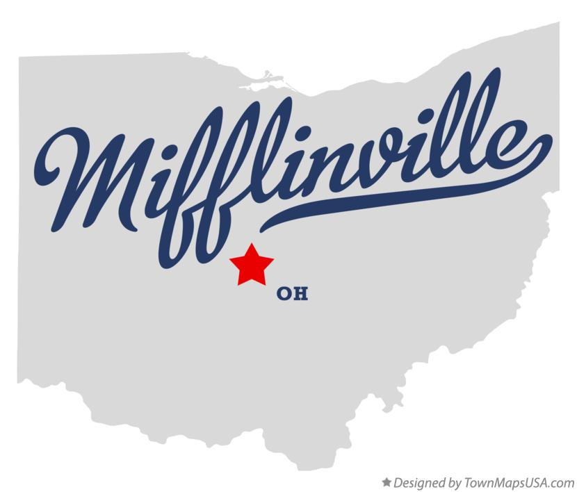 Map of Mifflinville Ohio OH