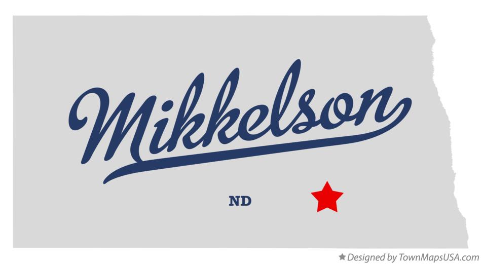 Map of Mikkelson North Dakota ND